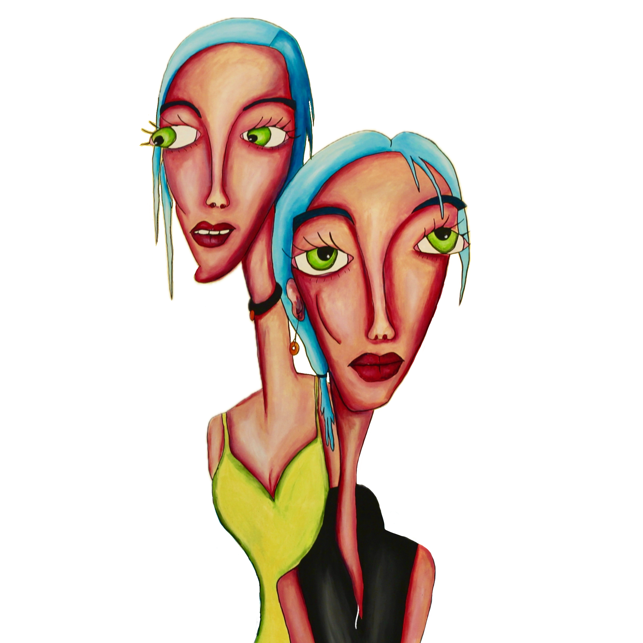 Zwei expressionistische Frauen